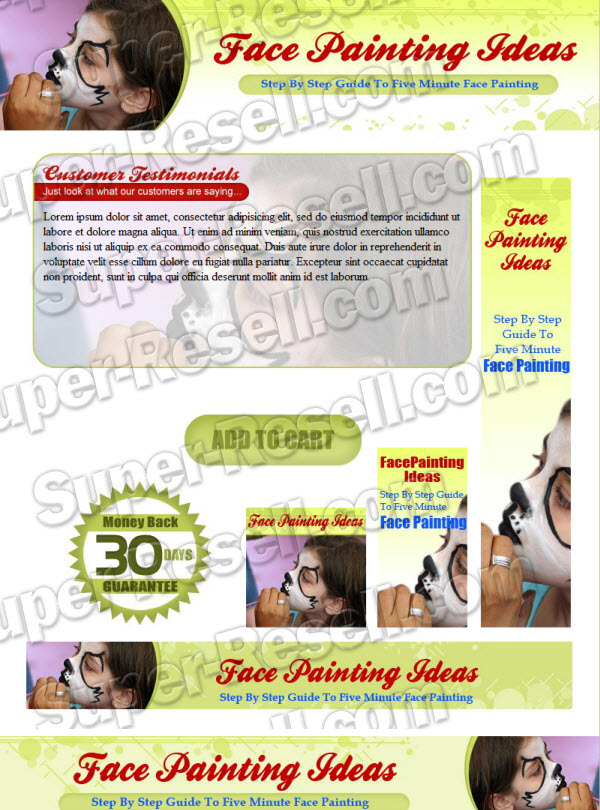 Templates - Face Painting | Super-Resell - Largest Resell Rights, PLR